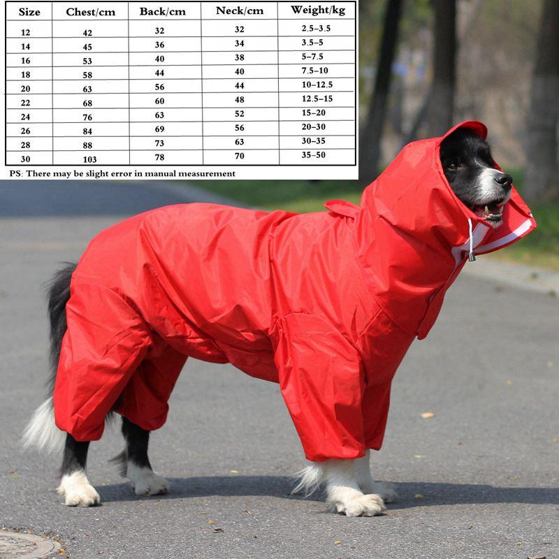 Großer Haustier Hunderegenmantel Wasserdichte Regenkleidung Overall Für Große Mittlere Kleine Hunde Golden Retriever Outdoor Haustierbekleidung Mantel