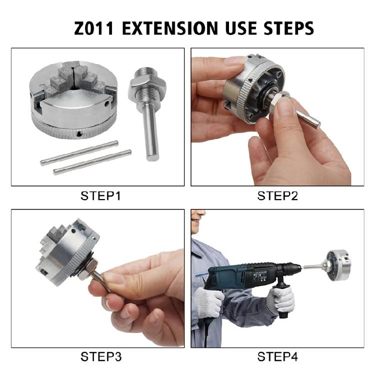 High Precison 3-Jaw Lathe Chuck Self Centering Zinc Alloy Wood Turning Chuck