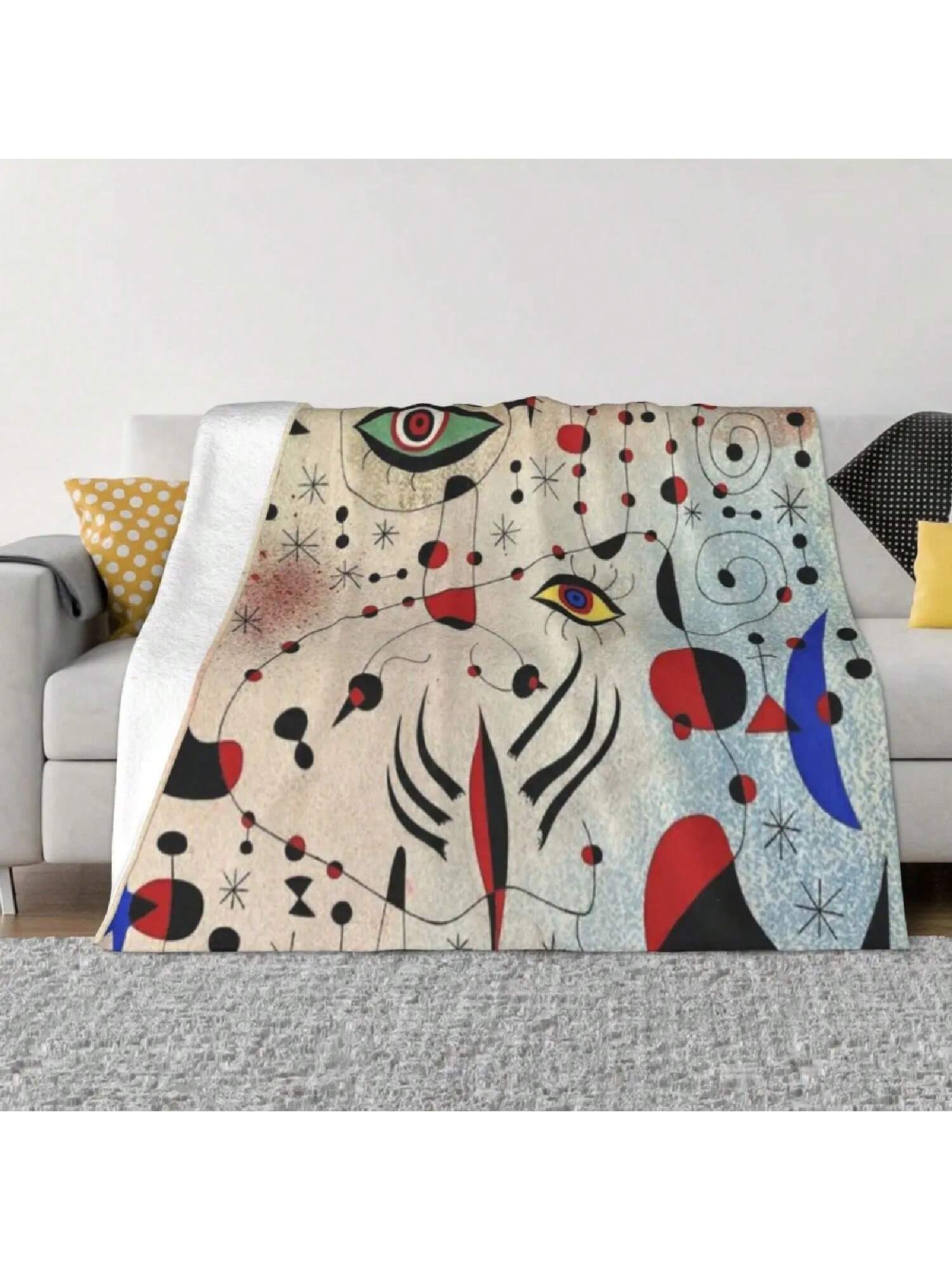 

Joan Miro Abstract With Eyes An Ultra-Soft Micro Fleece Blanket 75X95CM