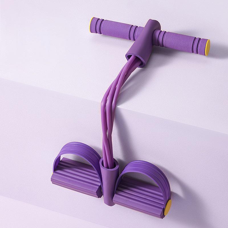 Elastic Foot Pedal Resistance Band for Sit-Up and Abdominal Yoga Exercises