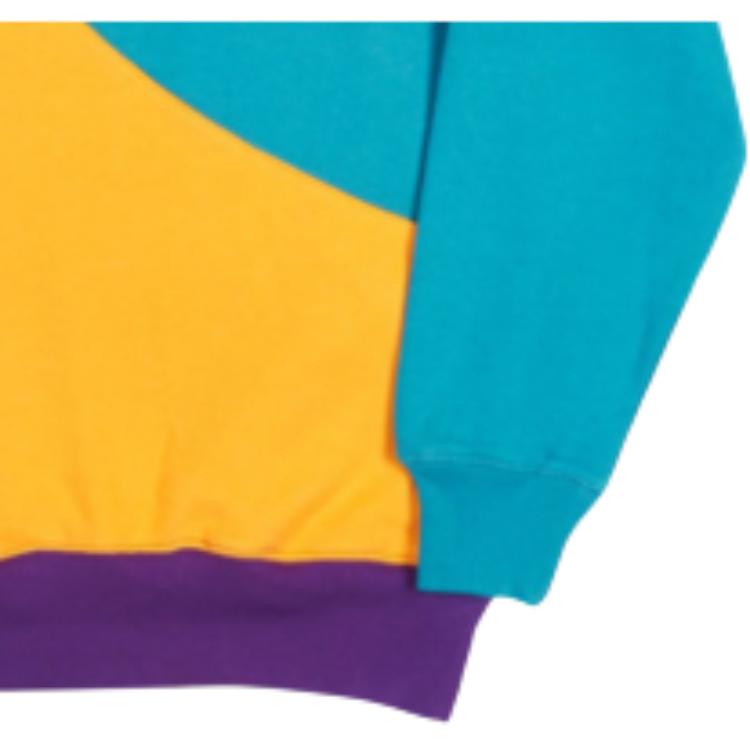 Palace Sweeper Hoodie Colorblock Unisex Tops Teal Gold Purple P14CS018