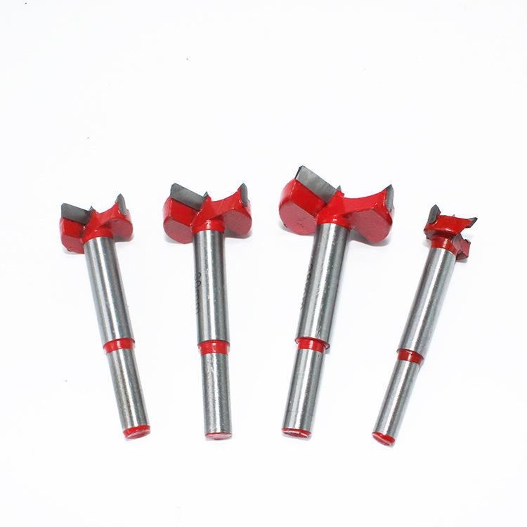 Red Alloy Flat Wing Drill Bit for Woodworking and Hole Expansion