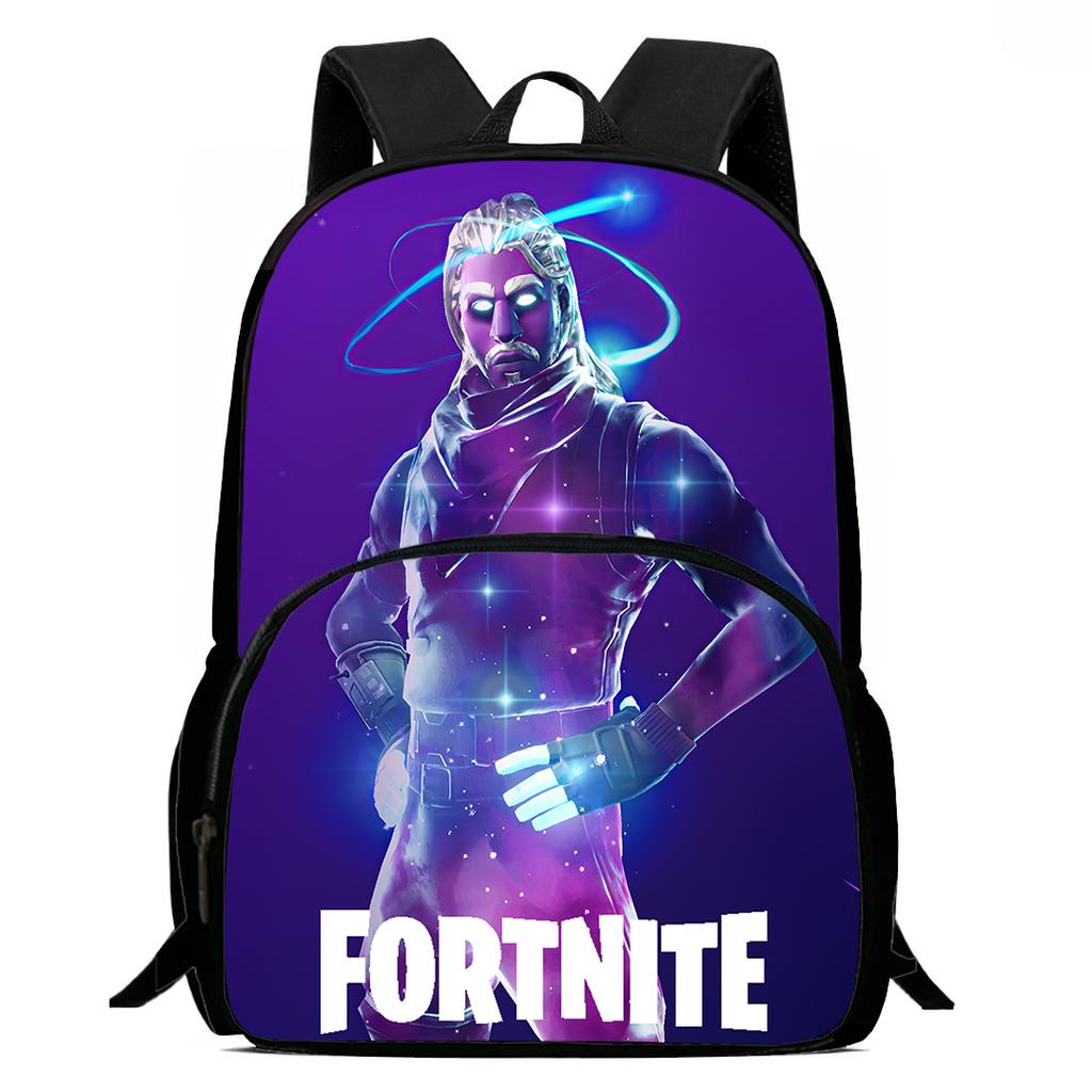 15-Inch Fortnite Cartoon Backpack with Front Pocket, Ergonomic Spine Protection Design & Padded Back Panel for Kids