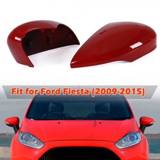 Красные накладки на зеркала заднего вида левая + правая для Ford Fiesta MK7 2008-17
