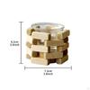 Wooden Glass Tealight Candle Holder Candlestick Dining Table Cup for Hotel,