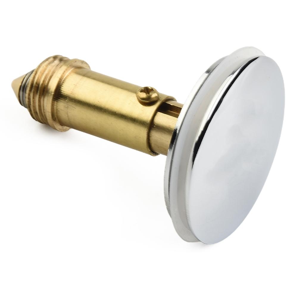 Basin Tap Waste Replacement 38mm Chrome Sink Push Button with Spring Mechanism