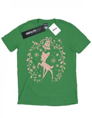 Womens/Ladies Bambi Christmas Wreath Cotton Boyfriend T-Shirt