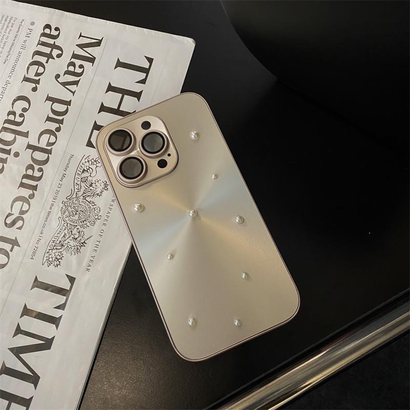 

Premium Solid Color Pearl Case: Compatible with Apple 12, 13 Pro Max, 14, 15, and 16 for a High-End Feel. iPhone 16 Plus