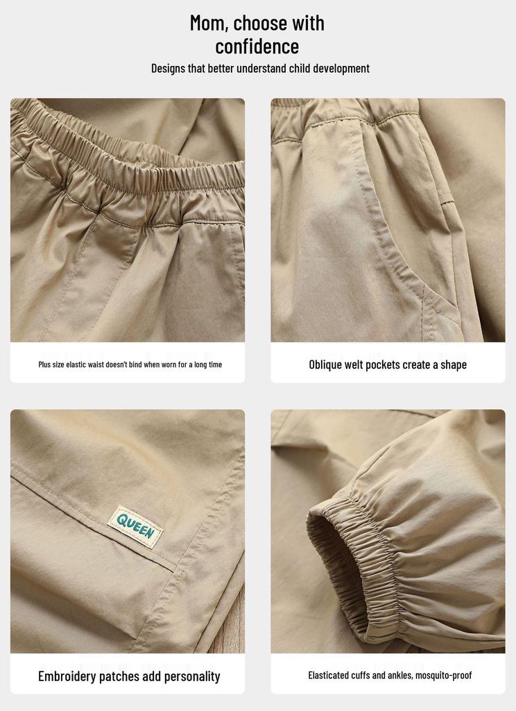 Boys' 2026 Summer Thin Joggers: Breathable, Skin-Friendly, High Elastic Sports Pants for Medium To Large Kids.