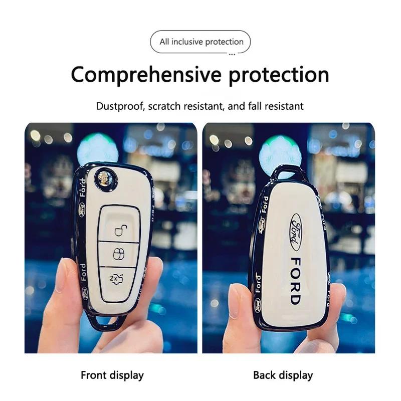 Nová 2026 Samolepka na auto Ford Nová 2025 Horká Nová TPU Kryt na klíčenku auta Obal Taška Pro Ford Ranger C-Max S-Max Focus Galaxy