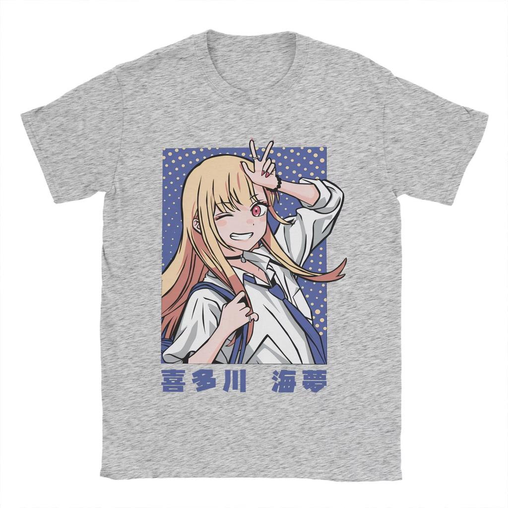 Vtipné My Dress-Up Darling Marin Kitagawa Pánské tričko s kulatým výstřihem 100% bavlna Trička Wakana Gojo Krátký rukáv Nadměrná velikost Top