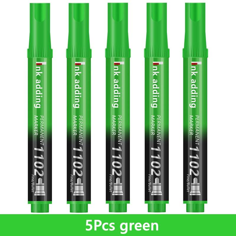 3-100 Pcs/Set Permanent Marker Pen Fine Point Waterproof Ink Thin Nib Crude Nib Black Blue Red Ink 2-3mm Fine Color Marker Pens