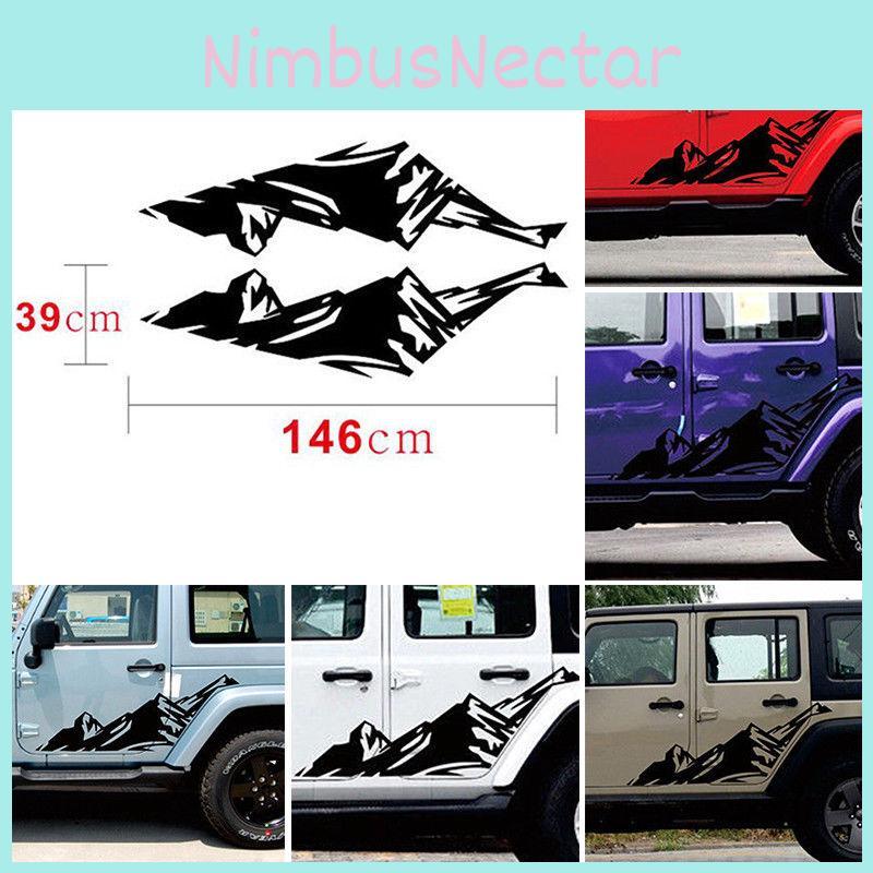 Snow Sticker Car Mountain Graphics Car Door Decals Outdoor Stickers For Jeep Suv