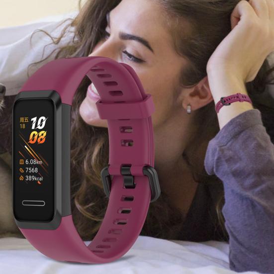 Watch Band Adjustable Soft Silicone Sport Solid Color Wristband Replacement Strap for Huawei