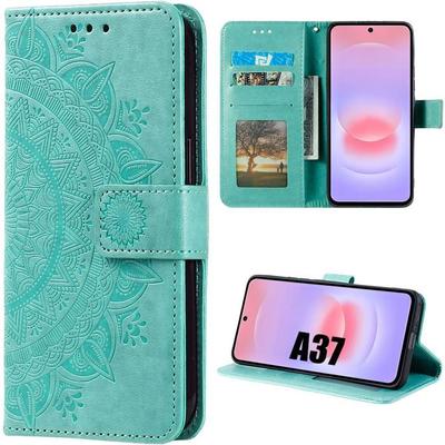 Case for Samsung Galaxy A37 5G, Anti-Scratch Shockproof Protection Synthetic Leather Exotic Pattern - Green