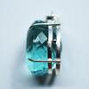 Aquamarine Silver Pendant 112.7 Ct Lab Created Gemstone Verified 925 Sterling My-381-k