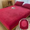 Warm Winter Velvet Fleece Fitted Sheet Elastic Mattress Cover Couple 2 Seater Bed Linens Luxury Double Bed Sheet