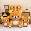 Big Size Brown Bear Stuffed Animal Kawaii Rilakkuma Plush Toy Soft Cute Cartoon Bear Doll Pillow For Kids Fans Gifts