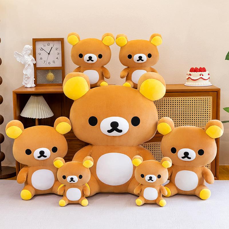 Big Size Brown Bear Stuffed Animal Kawaii Rilakkuma Plush Toy Soft Cute Cartoon Bear Doll Pillow For Kids Fans Gifts