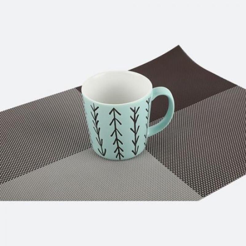 1 x Modern Green Pattern Handle Mug