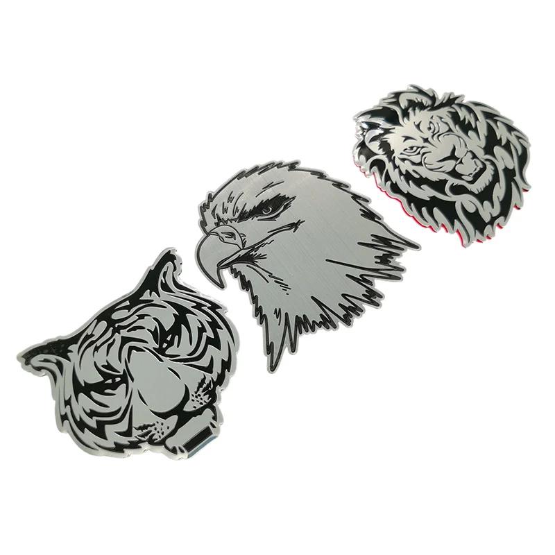 Decorazione Auto Animali Adesivi Logo Metallo 3D Leone/Aquila/Tigre Emblema Alluminio Badge Decalcomania Auto Auto Styling Accessori Auto