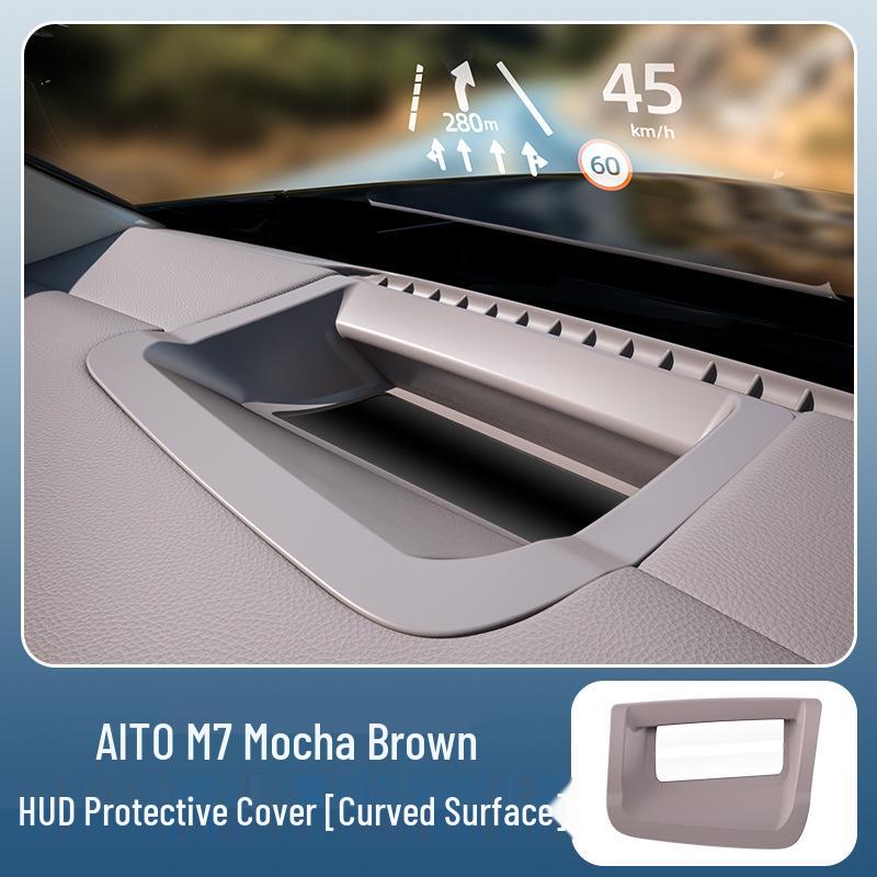 Suitable for 2022-2024 AITO M7: Curved HUD Protector & Dashboard Dust Cover for Interior Protection.