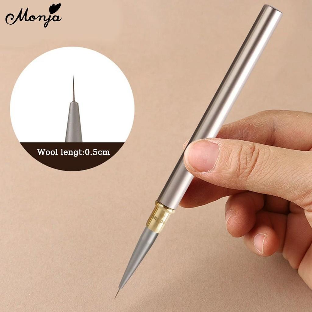 monja Nail Art Brush Stripes Thin Liner Floral Painting Drawing 6 Styles Heads French Gradient Crystal Acrylic UV Gel Extension DIY Manicure Tools