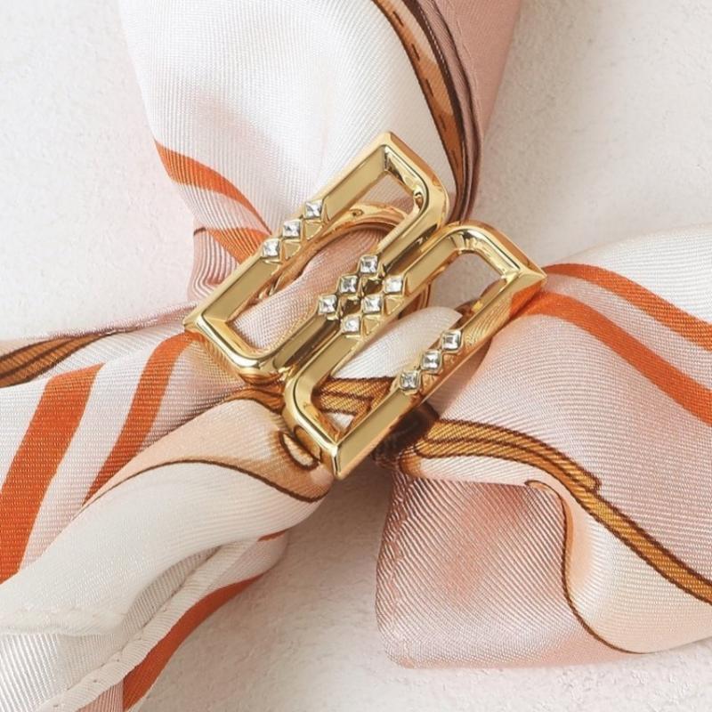 Daks Pink Dd Chain Scarf   Ring Set Dcsc6e702p2