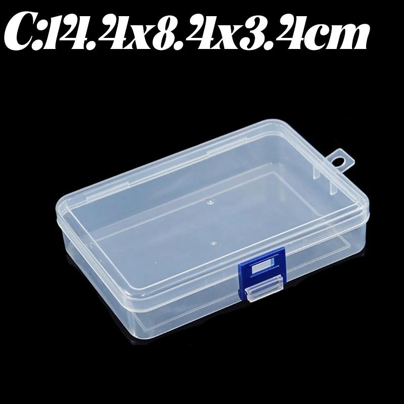8 Styles Clear Plastic Jewelry Storage Case Small Boxes Storage Case Container Packaging Box Earrings Rings Beads Earplug Boxes
