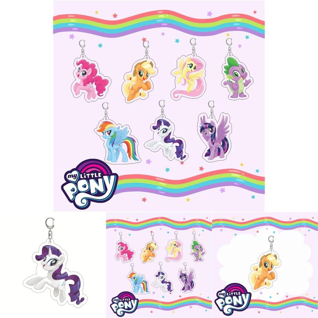 Cute Acrylic Keychain With Double-sided Print Little Pony Clip Decoration