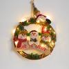 Christmas Decoration Supplies Old Man Snowman Elk Rattan Wreath Pendant 30CM Rattan Wreath Pendant