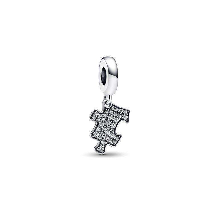 Pandora Moments Fashionable Versatile Shimmering Puzzle Charm Women Charm Silver 792241C01 Silver,F