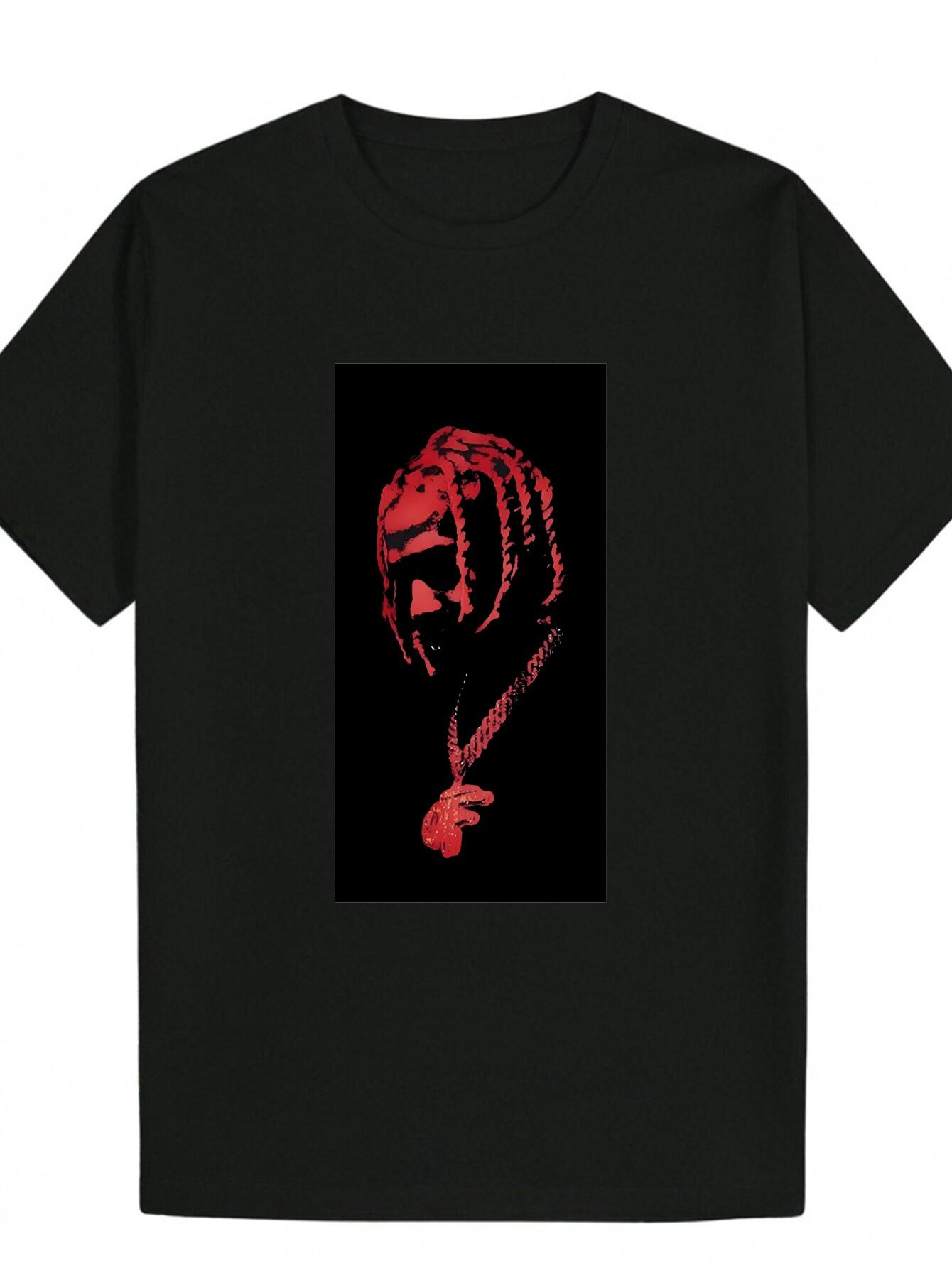 Round Neck Polyester Portrait T-shirt XXL