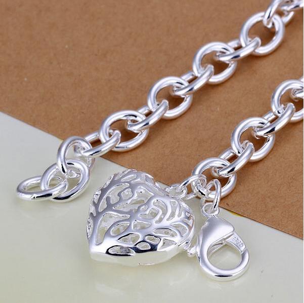 Korean Creative Hollow Heart Bracelet - Silver Plated Jewelry, New Fashion Trend