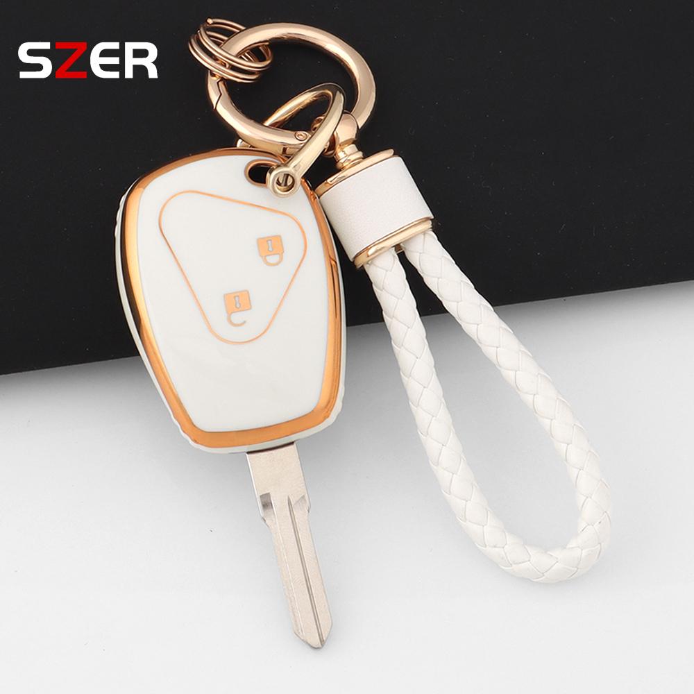 Tpu Car Key Case Cover For Renault Trafic Clio Duster Logan Dacia Sandero For Nissan Terrano Almera Protector Fob Keychain