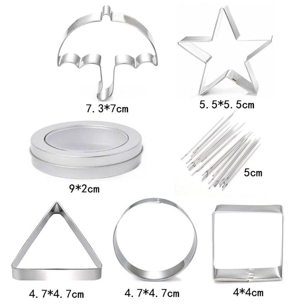 Korean Sugar Candy Making Tools Squid Sugar Player Kit Steel Cookie Cutters Sugar Cookie Umbrella Triangle Star Round