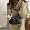 Retro bow handbag, armpit bag, women's winter new trendy messenger bag, textured shoulder bag