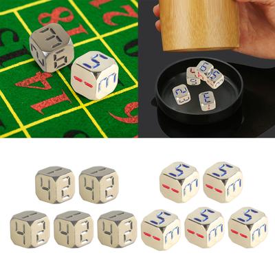 13mm Dices Set Colorful Six Sided Dices Cubes with Large Number Playings Round Block Kids Math Teaching Educational Toy