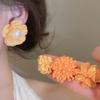 5 Pairs Floral Acrylic Flower Stud Earrings Pearl Korean Style Earrings  Beach Vacation