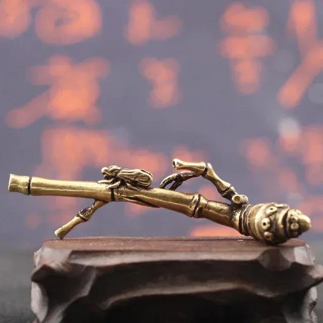 

1 шт. Бамбуковые благовония из чистой меди, подставки для благовоний «Мир», винтажные латунные подставки для сандаловых благовоний, украшения для чайного столика, домашний декор A