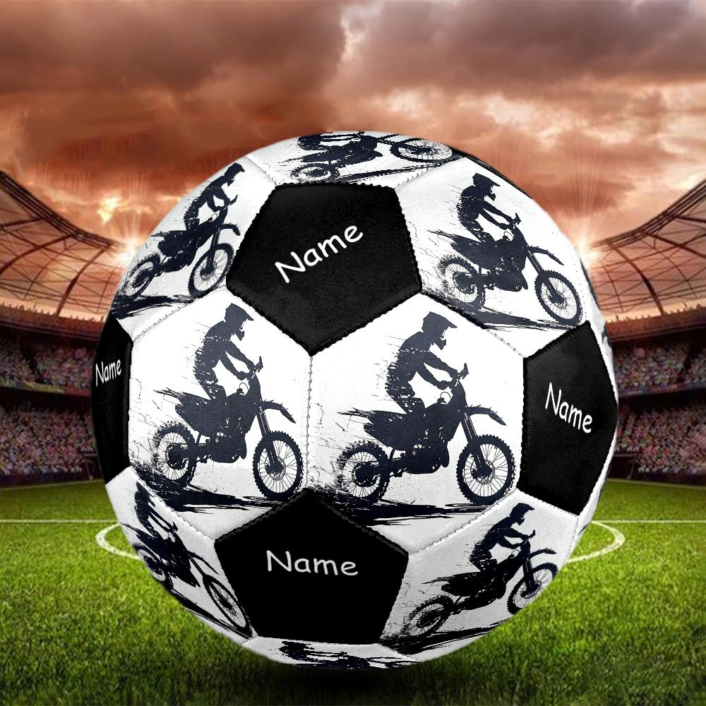 Custom Name Off Road Motorcycles Theme Size 5 Soccer Ball, Suitable for Both Indoor and Outdoor Matches, a Gift Suitable for Everyone.