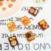 Non-Toxic 6/12/18Pcs Realistic Food Play Cream Bread And Cake Miniature Bread Basket And Tray Set Dollhouse Accessories Gift For Children