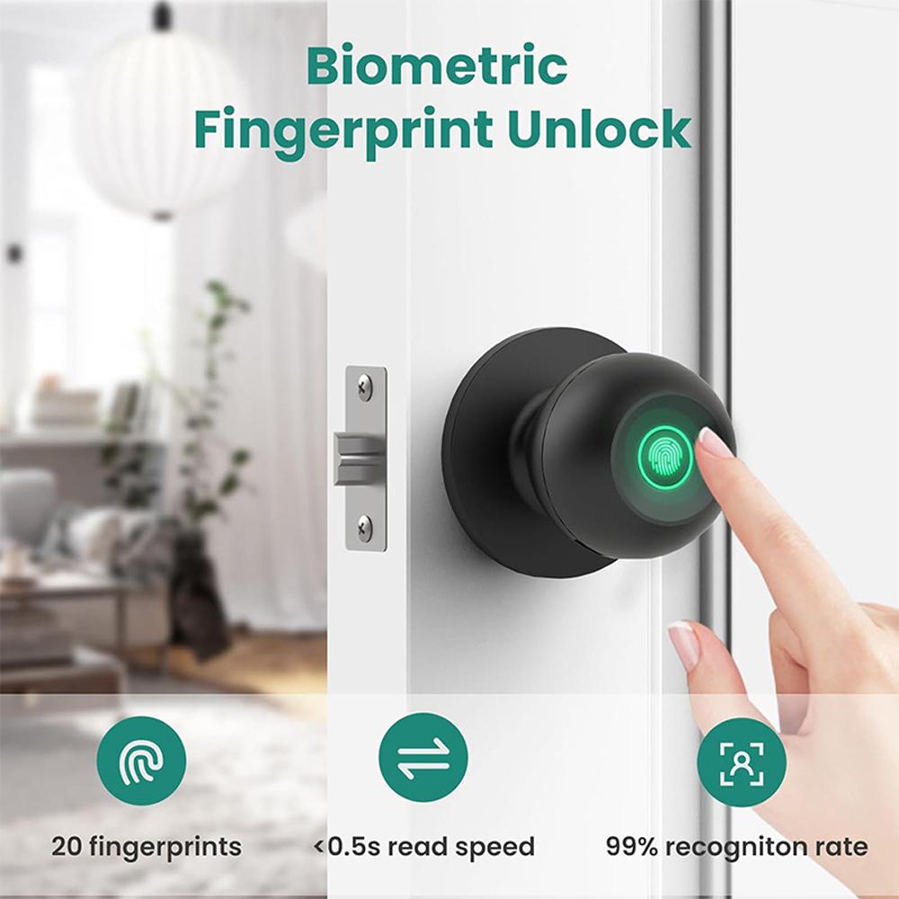Type-C Fingerprint Lock Bluetooth Tuya APP Control Smart Door Lock Keyless Door Handle Fingerprint Electronic Door Lock
