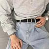 1Pc Woven Jeans Women's Men's Canvas Belt Women's Versatile Elastic Lazy Black Versatile Premium Belt