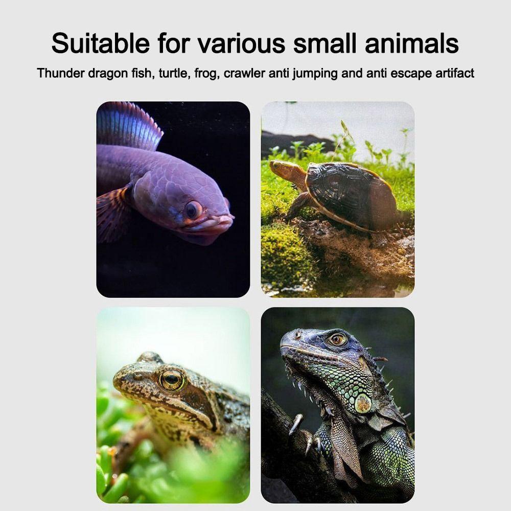 Universal Turtle Tank Anti Escape Net Anti Bite Nylon Aquarium Mesh Cover Breathable Mesh Stretchable Anti Bite Net Cover