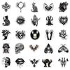50 Black and White Gothic Style Black and White Gothic Punk Horror Notebook Graffiti Stickers