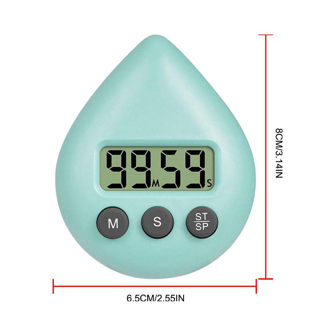Kitchen Timer Clear Reminder Portable Compact Countdown Timer Waterproof for Classroom Learning Exercising Travel Working Shower