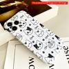 2DFlat Kawaii Cat Faces Pattern Phone Case All Inclusive Film Hard iPhone Case, Compatible with iPhone 18 Pro Max 17 16 15 14 13 12 11