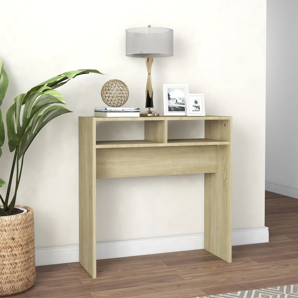 Vidaxl Konsolentisch, Farbe Sonoma-Eiche, 78X30X80 Cm