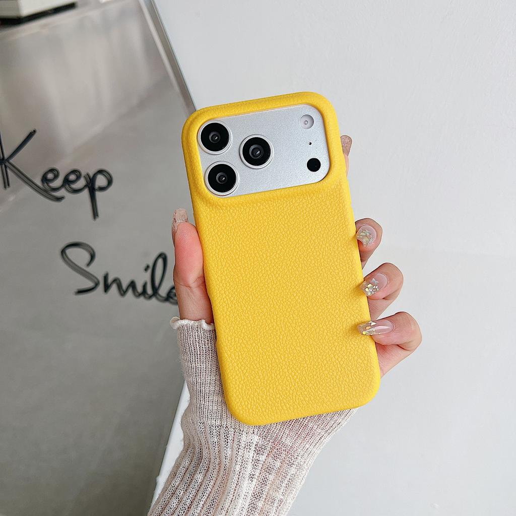 Premium-looking Phone Case for IPhone 17, Solid Color Leather Texture, Apple 16 Phone Case, 13/12 Soft Case